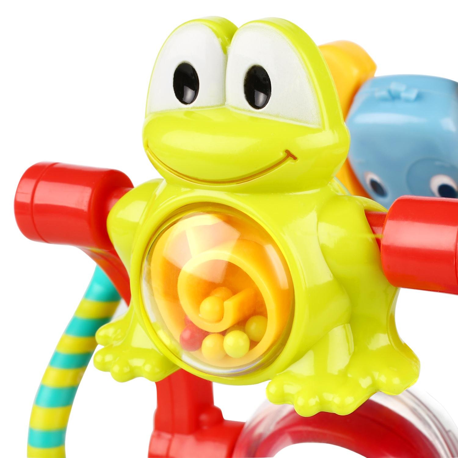 Peradix Juguete Electrónico Sonajeros y Aros de Animales para Bebé Sucker Juguete para Infantil Cochecito de Bebé