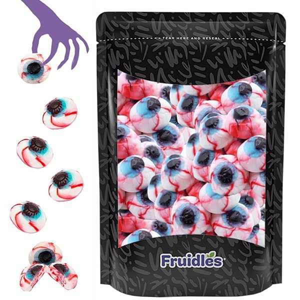 FRUIDLES GUMMY EYEBALLS HALLOWEEN CANDY, TRICK-OR-TREAT PARTY BAG FILLERS, PARTY FAVOR (1 POUND)