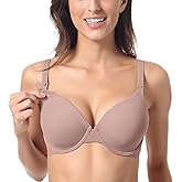 Gratlin Women's Underwire Nursing Bras Support Full Coverage Lightly Padded Maternity Bra for Breastfeeding