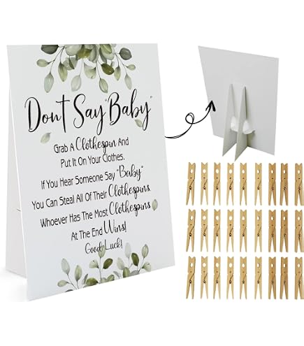 Candy Guessing Game Party Set – Includes 1 Standing Sign (8x11") & 50 Guess Cards, For Birthday & Baby Showers - View #10