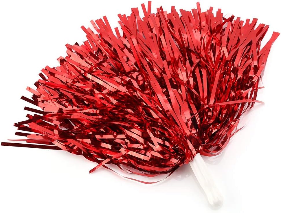 6pcs Cheerleading Pom Poms with Baton Handle - Image 3