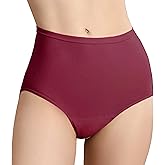 REELINDRY Womens Incontinence Underwear Absorbency 2.0 oz Leak Proof Washable Bladder Control Briefs Postpartum Protective Panties Odor Control Cotton Comfort 1 Pack (Garnet, M)