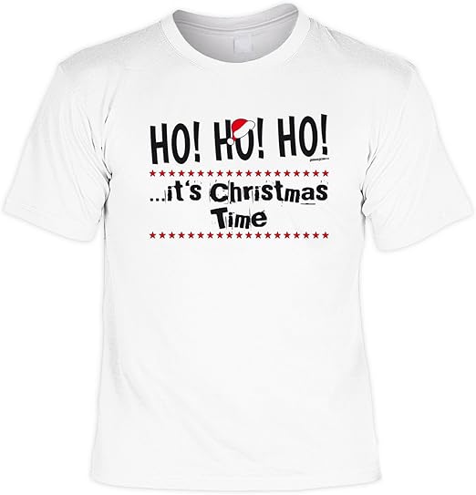 TShirt Ho Ho Ho It's Christmas Time lustiges Sprüche Shirt für