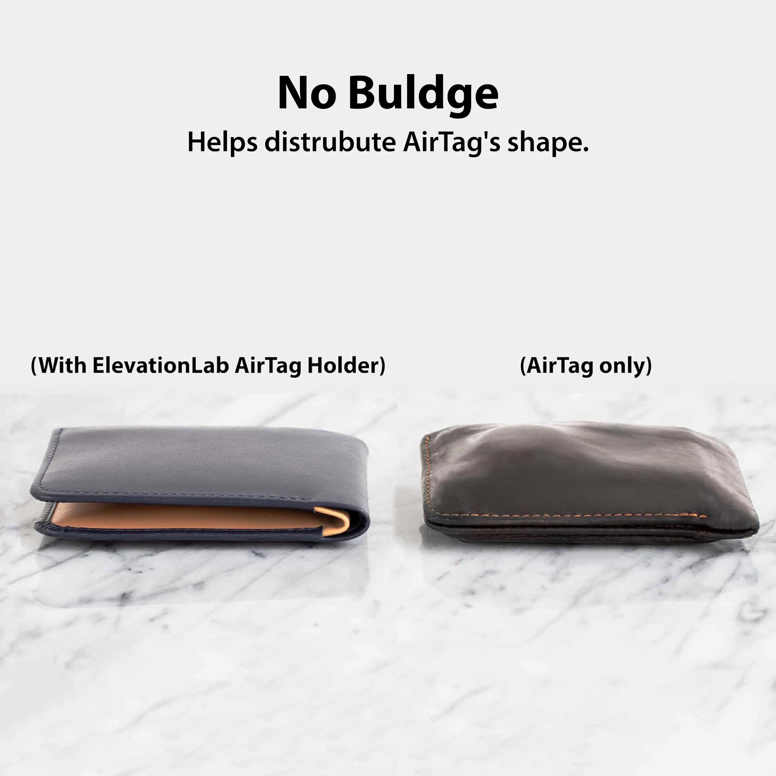TagVault™ AirTag Wallet Holder - The Thinnest AirTag Wallet Card Insert | Flexible, Stays Hidden, Patent Pending | Elevation Lab