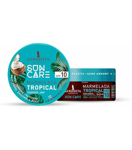 Amazon.com : Afrodita Cosmetics SUN CARE Tanning Accelerator Marmelada |  For fast and intense tanning | with 100% organic coconut oil, shea and  cocoa butter | Silicone-free | Vegan (Express 3 pack) : Beauty & Personal  Care
