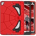 Nitupai Case for iPad 9th / 8th / 7th Generation for Kids iPad 10.2 Case Heavy Duty Shockproof Rugged Protective iPad 9th 8th 7th Gen 10.2 Inch with Stand Screen Protector, Red+Black
