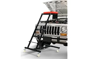 VEVOR Automotive Top Creeper, with Adjustable Height 49.6" to 75.6", 400 LBS Capacity High Creeper, 4 Swivel Caster Wheels, H