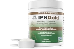 IP6 Gold, IP-6 & Myo-Inositol, Unflavored Powder 308 gm - Inositol Hexaphosphate Supplement - Vegan, Non GMO, Gluten Free