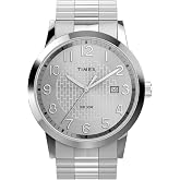 Timex Men's Main Street 38mm Watch - Triple Silver-Tone