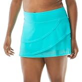 COCO REEF Mesh Layer Swim Skort for Women - Tummy Control, High-Waisted Bathing Suit Skirt Bottoms