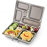 PlanetBox Rover Stainless Steel Bento Box Style Lunch Box for Kids with 5 Compartments – Durable, Dishwasher Safe and BPA-Free Food Container