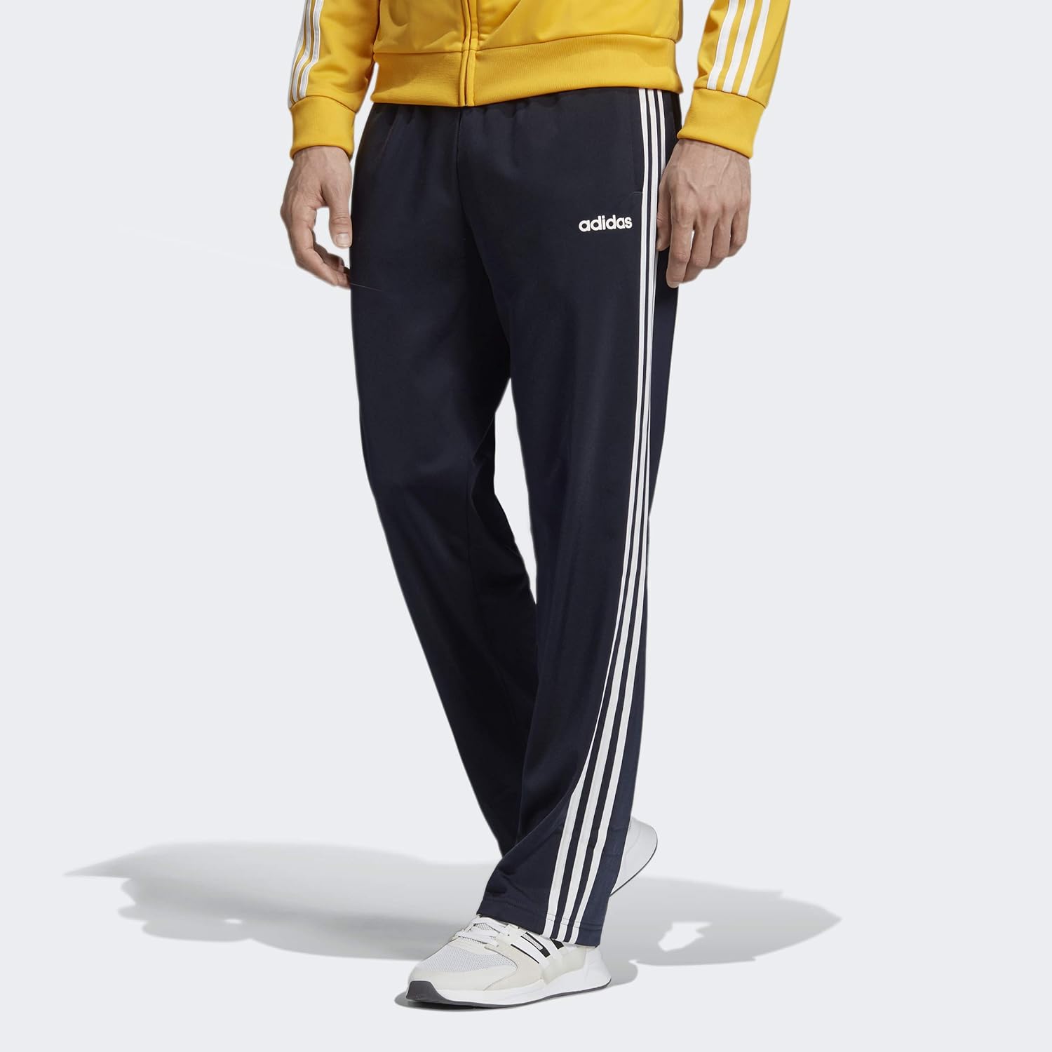 adidas Men's Essentials 3Stripes Open Hem Tricot Pant