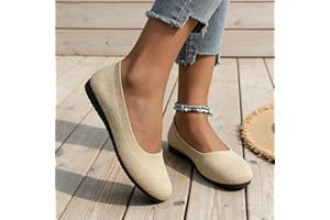Fashion Women's Classic Knit Flats, Versatile Casual Shoes, Essential for Everyday Use & Multiple Occasions