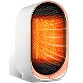 Space Heater, Portable Desk Heater for Indoor Use, Ultra Quiet &amp; Compact | Small Electric Heaters with Overheat &amp; Tip-Over Protection, Fast &amp; Efficient Heating for Office Bedroom Bathroom, White