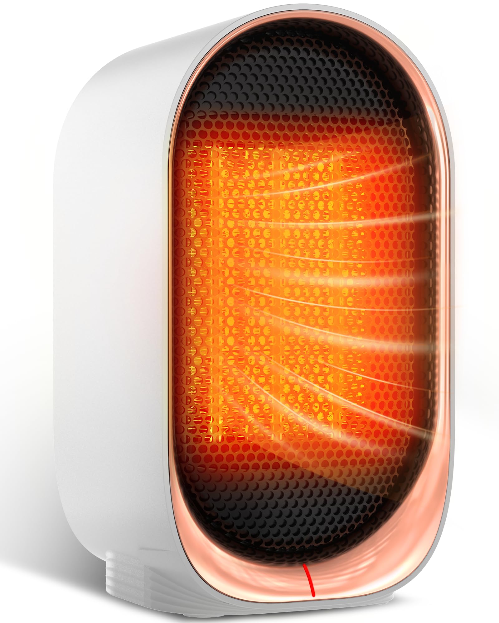 Photo 1 of Space Heater, Portable Heater for Indoor Use, Small Electric Heaters with Overheat & Tip-Over Protection, Mini Desk Heaters for Office Bedroom Bathroom, Compact & Efficient Heating, White