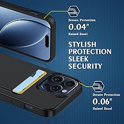 Petocase for iPhone 15 Pro Wallet Case Card Holder