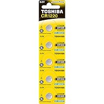 Toshiba CR1220 3V Lithium Coin Cell Battery Pack of 5 : Amazon.ca