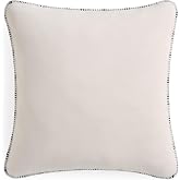 UGG Coco Stitch Decorative Pillow, 20" x 20", White (Snow) | Made for Sofa and Bed, Living Room and Bedroom Decor, Gifts for Women and Men, Oeko-Tex Certified, Machine Washable