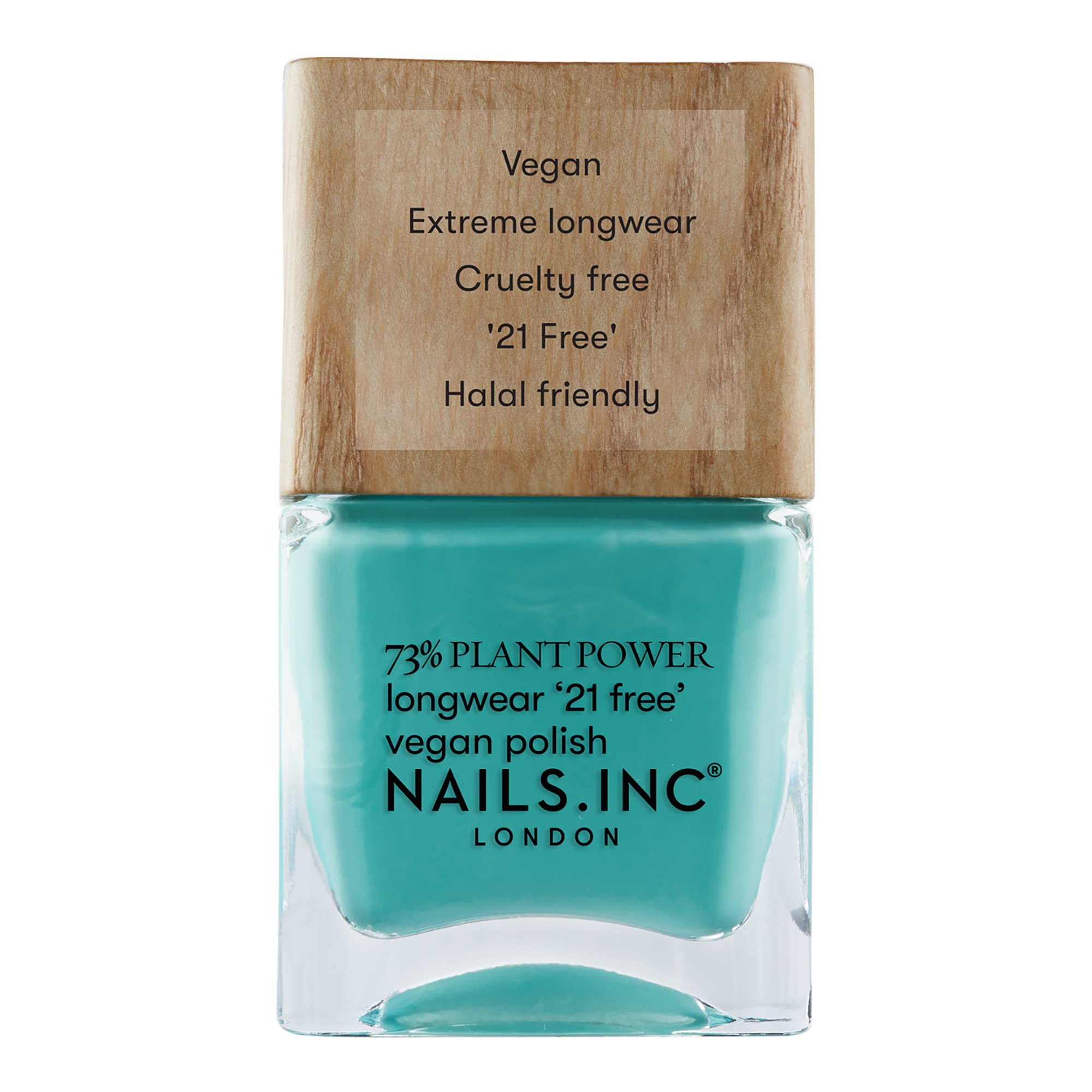 Nails.INC 73% Plant Power Nail Polish, Long Lasting Nail Color Lasts Up to 10 Days, Quick Drying, Cruelty Free, Vegan, 21 Free Formula, Just Avoca-Do It, (14ml)