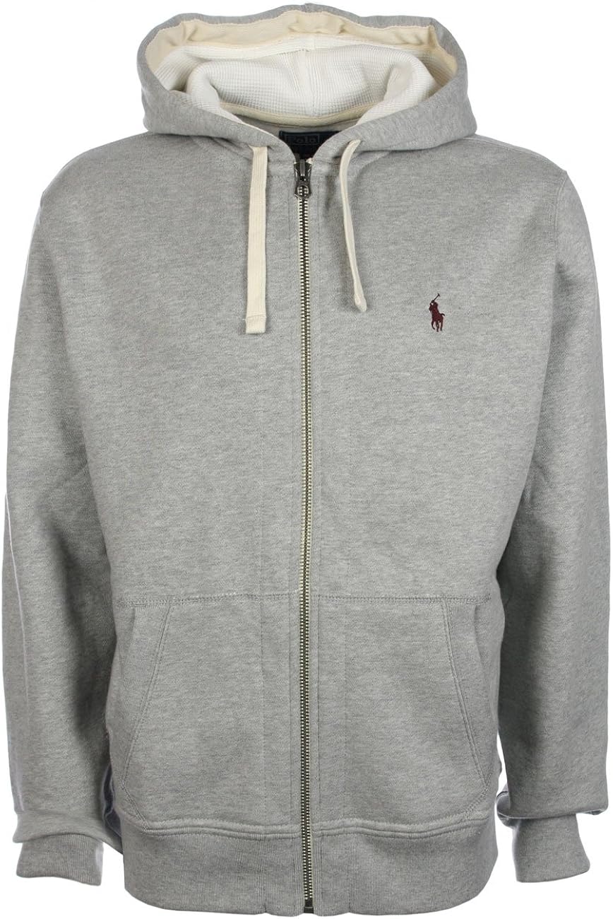 Ralph Lauren Mens Fleece Lined Hoodie Light Grey ,Size: Small: Amazon.co.uk: Clothing
