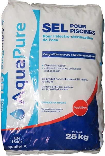 Sel Piscine En Pastilles Pour électrolyse Neptune Sac De 25 Kg