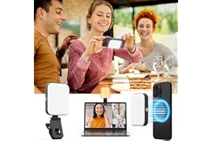 Eicaus Magnetic Selfie Light for Phone - Rechargeable LED Video Light with Clip, Perfect for Phones, Cameras, Laptops, iPads - Ideal iPhone Light for Selfies, Video Conferences, TikTok, Vlogging