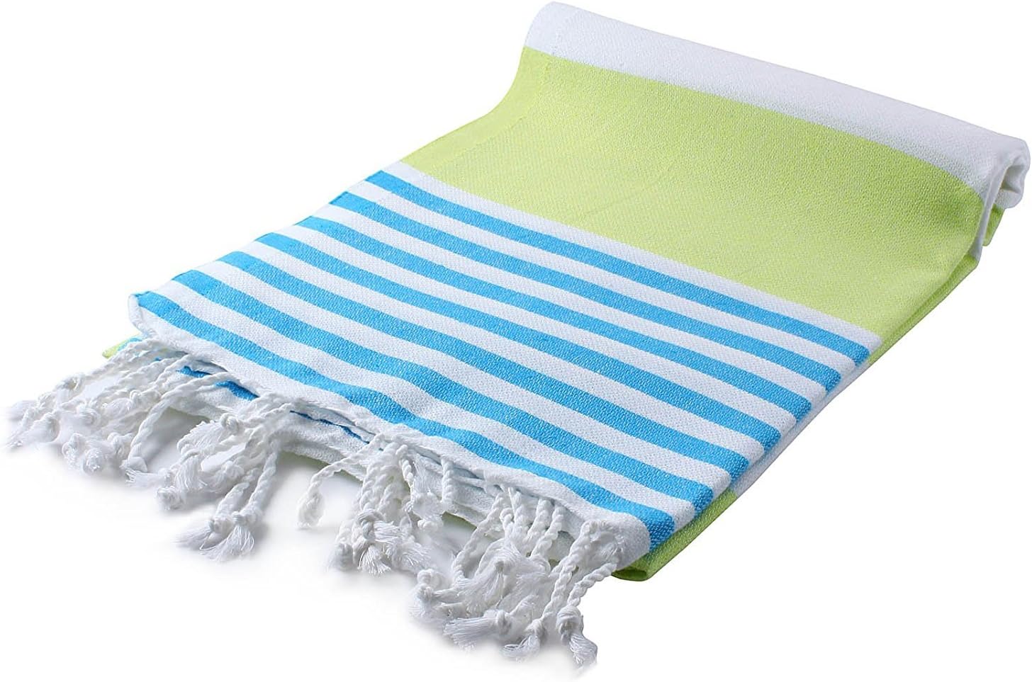 Cacala Marina Series Peshtemal Turkish Hammam Bath Towels, Traditional Peshtemal Design for Bathrooms, Beach, Sauna, Ultra-Soft, Fast-Drying 37x70" 100% Natural Cotton (Pistachio)