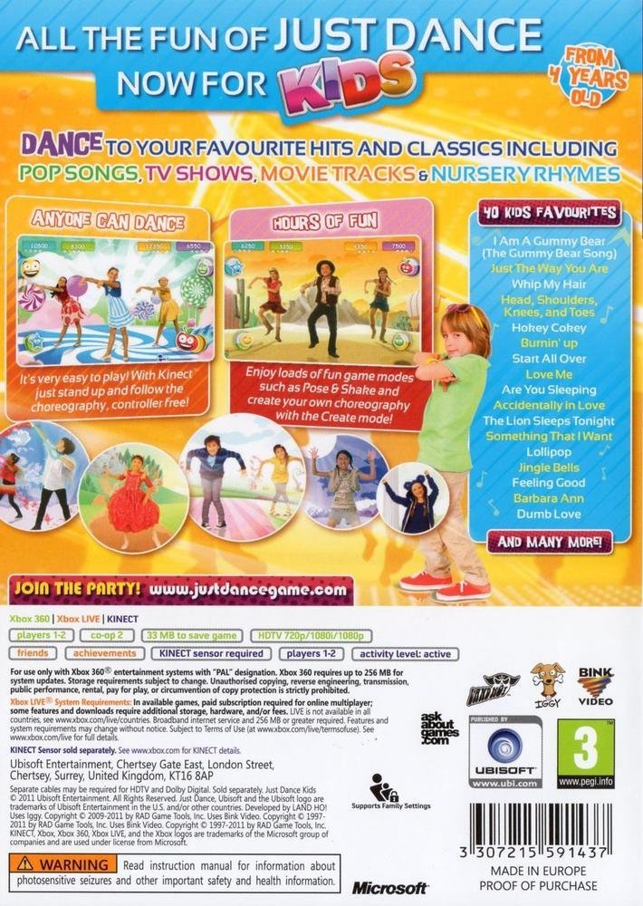 Ubisoft Just Dance Kids Xbox360 Amazon Co Uk Pc Video Games