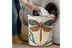 Quilted Laundry Storage Basket with Handles | Portable & Versatile Laundry Hamper Holds Blankets Books for Home | Convenient 