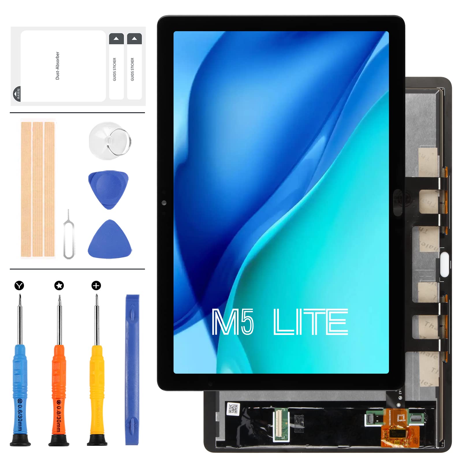 LADYSON Replacement For Huawei MediaPad M5 Lite 10 BAH2-W19 BAH2-L09 LCD Display Touch Screen Digitizer Assembly Full Glass Panel Repair with Tools Kits (Black)