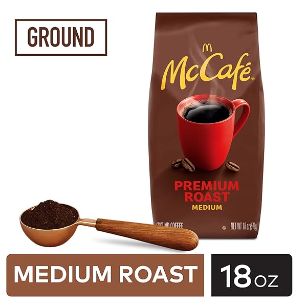 MCCAFE PREMIUM ROAST, GROUND COFFEE, MEDIUM ROAST, BAGGED, 18OZ.