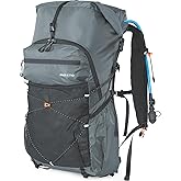 IX INOXTO Hiking Backpack for Men and Women, 30L Waterproof Camping Backpack with 3L Water Bladder and Rain Cover, Lightweight Outdoor Sport Travel Daypack Rucksack for Climbing Cycling (Dark gray)