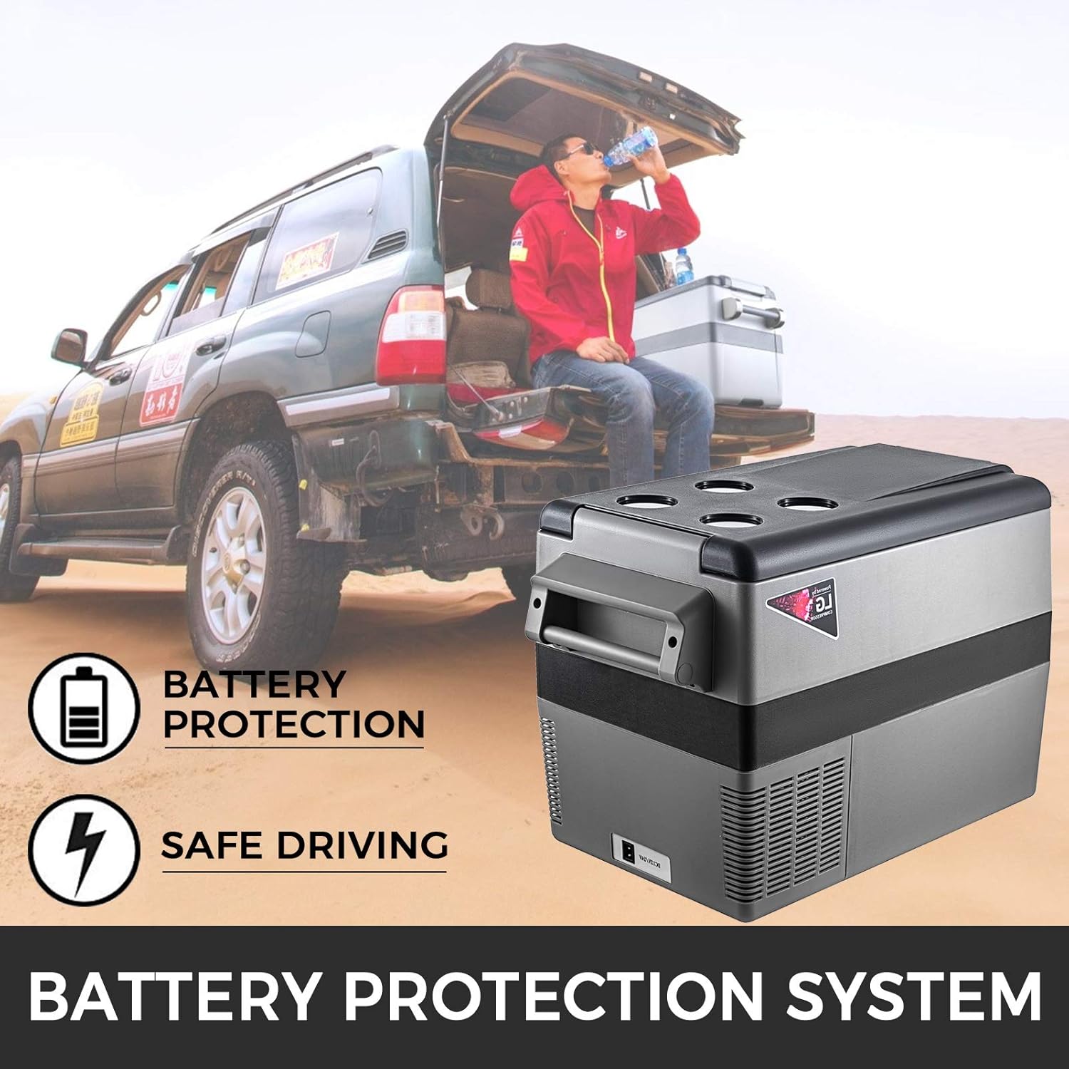 Amazon.es: Anhon Nevera Portatil Coche 45L Nevera de Absorción ...