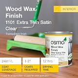 Osmo 1101C 0.75L Extra Thin Wood Wax Finish Clear Satin Oil Based view 2