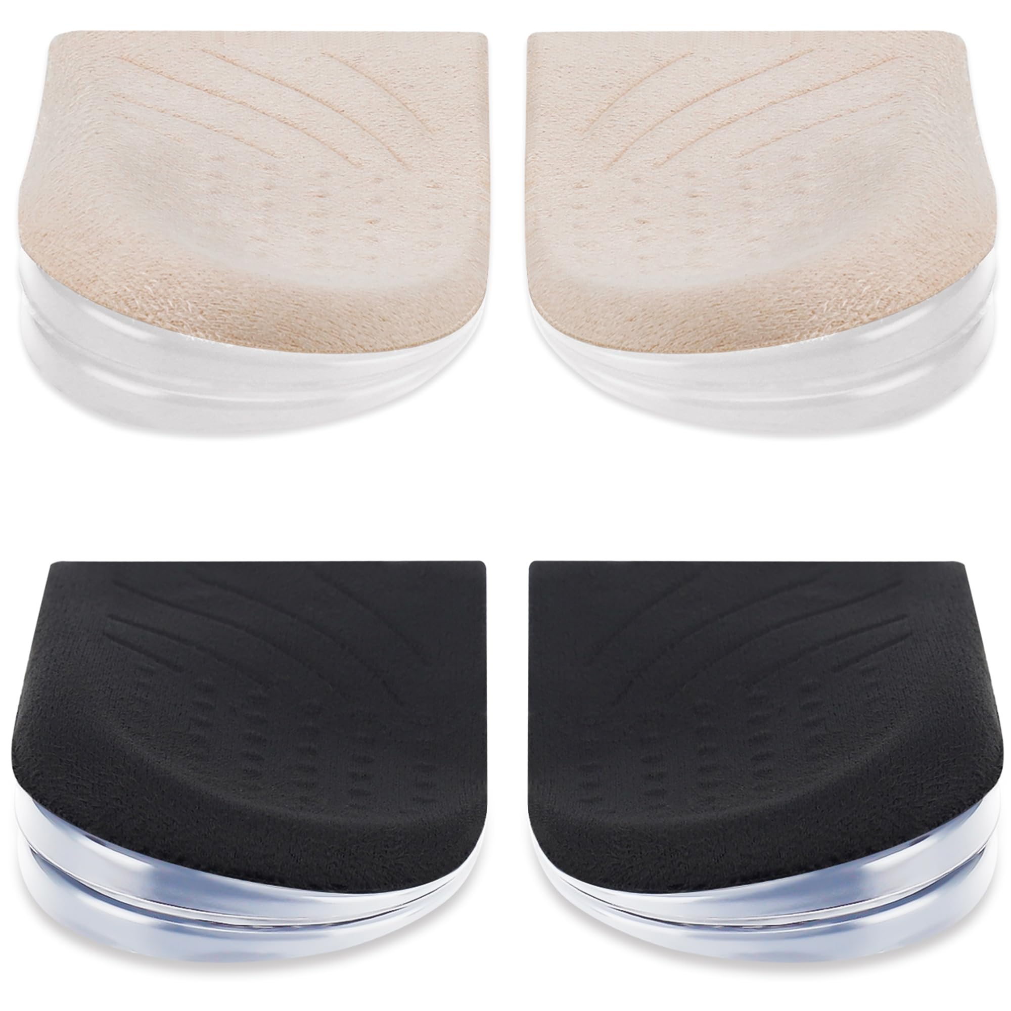 Photo 1 of 2 Pairs 3 Layers Medial & Lateral Heel Wedge Silicone Insoles - Corrective Adhesive Shoe Inserts for Foot Alignment, Knock Knee Pain, Bow Legs, Osteoarthritis for Men and Women(Small)