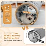 OHANA Collapsible Cat Tunnel Toy Suede Large 130cm with 2 Holes view 4