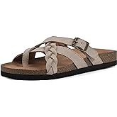 WHITE MOUNTAIN Women's Harrington Braided Signature Comfort-Molded Footbed Sandal
