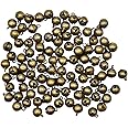 Maydahui 100PCS Small 1/2" Jingle Bell 10mm Alloy Bronze Color Beads DIY for Necklace Pendant Bracelet Jewelry Findings and C