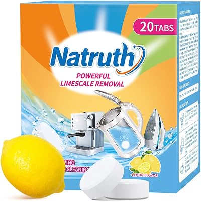 NATRUTH 20 Pack Limescale Descaler Tablets for Kettle Coffee Iron