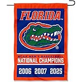 Florida Gators 3 Time and 2025 Basketball National Champions Double Sided Garden Banner Flag