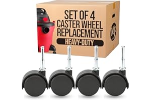 MP Maresh Products Caster Wheels Replacement for Shop Vac Vacuum Cleaner - Durable and Easy to Install, Ideal for Smooth Movement and Stability on Various Surfaces - Heavy Duty Casters Set of 4