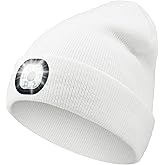 Beanie with Light, Winter Warm LED Beanie, Built-in Headlamp Rechargeable for Men Women, Multiple Colors Available