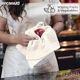Encasa XO Kitchen Dish Towels Set 4 Cotton Towels Waffle Weave 70x45 cm view 3