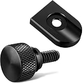Amazicha Black Aluminium Seat Bolt Tab Screw Mount Knob Cover Compatible with Harley Davidson 1996-2024