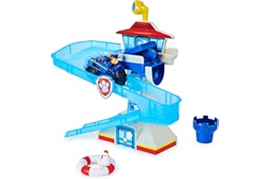 PAW Patrol, Adventure Bay Bath Playset with Light-up Chase Vehicle, Bath Toy for Kids Aged 3 and up