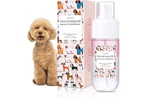 GJYC PET Dog Detangler & Dematting Spray - Leave-in Conditioner, Classic Powdery Scent | Infused with Coconut Oil, Jojoba Oil, and Squalane for Easy, Tangle-Free Grooming - 3.38 fl. oz