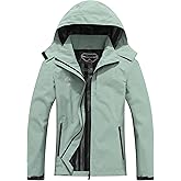 DECKTIN Women's Waterproof Lightweight Rain Jacket Hooded Windproof Rainoats Outdoor Hiking Jacket Travel Windbreaker