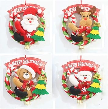 Lkmag 4 Stuck Weihnachtsbaum Anhanger Ornamente Weihnachts Elk Puppe Garland Ornamente Amazon De