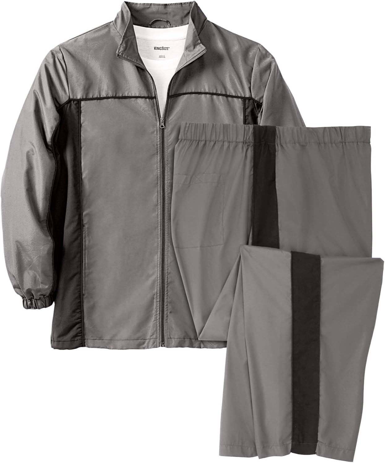 KingSize Men's Big & Tall Colorblock Tracksuit Clothing