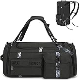 Cico Rider Gym Bags for Men Gym Duffle Bag Backpack 3-Way Sports Duffel Bags for Men with Shoe Compartment & Wet Pocket(Black)